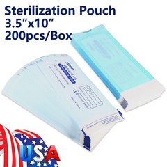 1000 3.5″ x 10″ Dental Sterilization Pouches Sterilizer Autoclave Bags Tool Nail