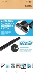 IRONWALLS Door Push Bar Panic Exit Device Aluminum w/ Handle Lever, Black 32-47”