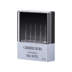 5pcs/pack Dental Carbide Burs Surgical Bur SURG 25mm FG-557L for High Speed DL