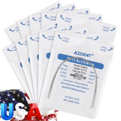 10PCS AZDENT Dental Orthodontic Super Elastic Niti Round Arch Wire Nature Form
