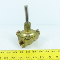 Asco 8210 Solenoid Valve Brass Body (Model Unknown) 1″ NPT 5/8″ Rod