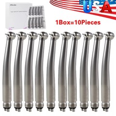 10 PCS Dental High Speed Handpiece Push Button Turbine 4 Hole NSK Pana Max Style