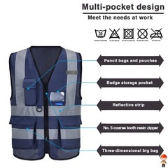 XSmall navy reflective vest