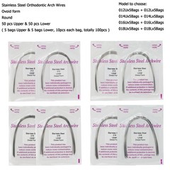 Orthodontic Arch Wire Niti Stainless Steel Round Rectangular Ovoid Natural Form