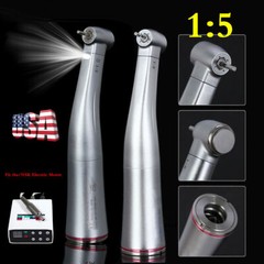 Dental 1:5 Increasing Contra Angle Optic LED Handpiece Fit NSK Electric Motor cw