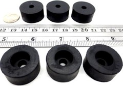 Screw Bolt On Rubber Bumper Pad Stand Fit For 3/16″ Screw Hole, 1″ Pad 1/2″ Tall