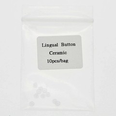 10Pcs/pack Dental Ortho Ceramic Clear Lingual Button Bondable Round Composite