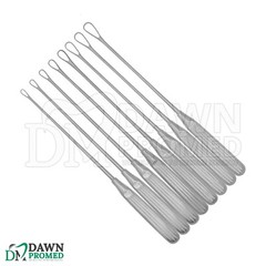 Sims Uterine Curettes 8 Pcs Set 11″ Sharp Blade 00,0,1,2,3,4,5,6 Inst German Gr