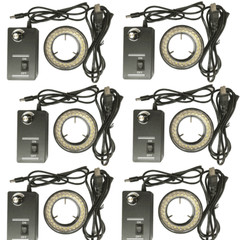 60-LED Adjustable Ring Light illuminator Lamp For STEREO ZOOM Microscope USA