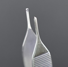 V Mueller NL1400 Adson Forceps, 1×2 Teeth, Serrated, Delicate, 4.75″
