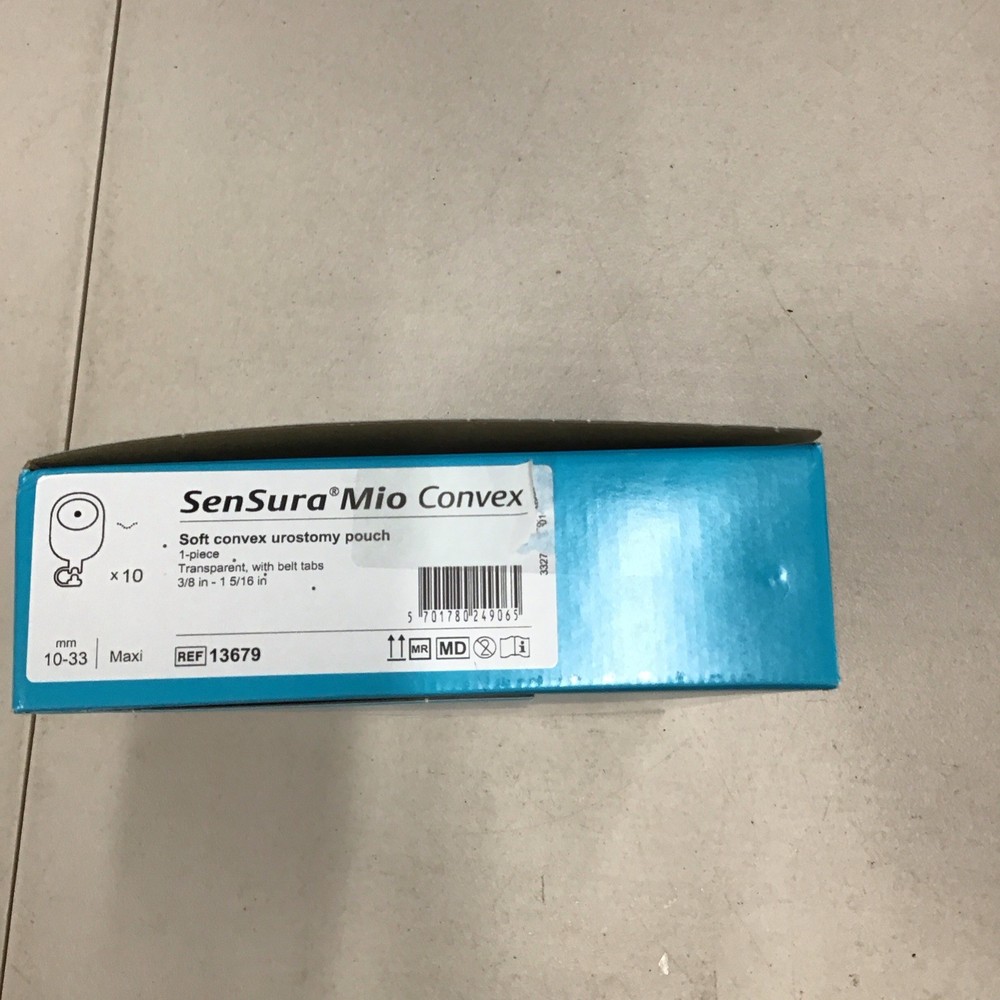 10 Sensura Mio 1-Pc Urostomy Soft Convex Maxi Transp Cut-2-fit 13679, 10-33mm