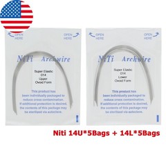 100PCS Dental Orthodontic Arch Wire Niti Stainless Steel Round Rectangular Ovoid