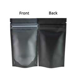 Mult-Sizes Matte Clear Front Black Inside&Back Mylar Stand up Zip Lock Bag M44