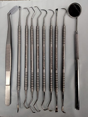 Dental Composite Resin Filling Filled Repair Spatula Instruments Tools 10 Pcs