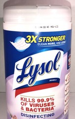 Lysol Wipes Early Morning Breeze Scent-3X Stronger-80 Wipes-Kills 99%-SHIP24H