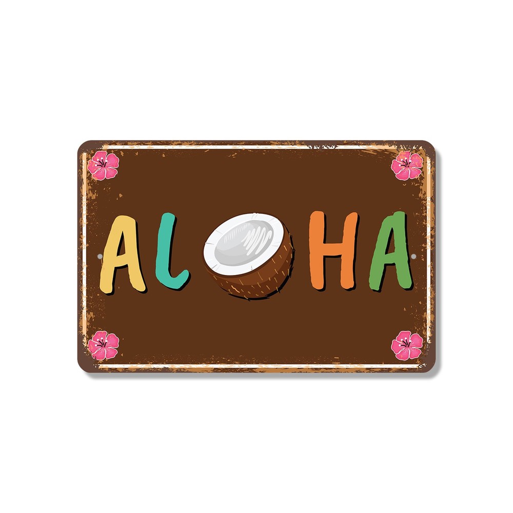 Aloha Sign Welcome Warm Breezes Durable Perfect for Porches Patios Beach
