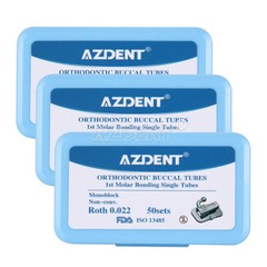 Dental Orthodontic Non-Conv 1st Molar Bondable Monoblock Roth 0.022 Buccal Tubes