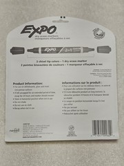 Expo 2 in 1 Dual Ended Dry Erase Markers Assorted Colors 8 Count Chisel Tip