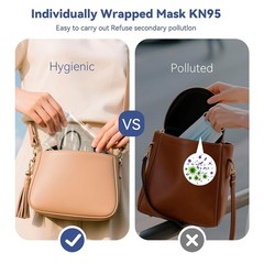 KN95 Face Masks Adults Disposable – 100 Pack 1 Count (Pack of 100), Colored