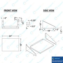 18 in. x 24 in. Stainless Steel Wall Shelf with Side Guards