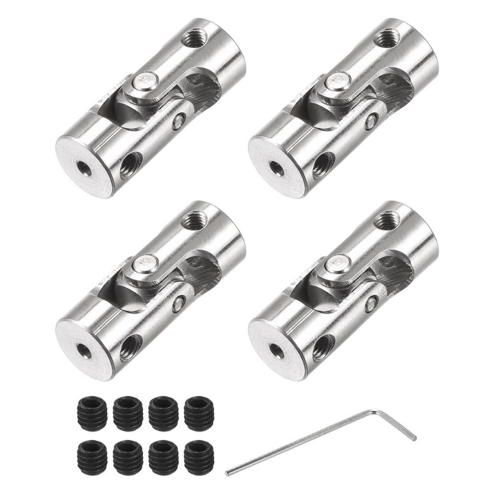 2mm to 3mm Rotatable Universal Joint Shaft Coupling L23 x D9 with Wrench 4Pcs