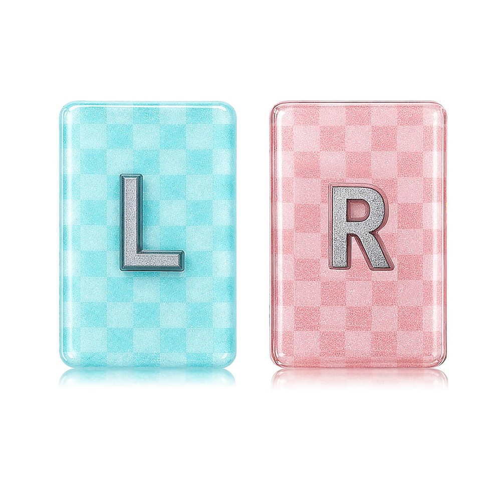 2 PCS 1.5×1 Inch Resin XRay Markers With Lead Letters Washable Pink Blue