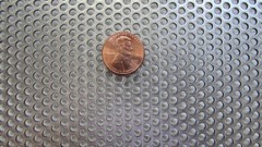 1/8″ HOLES—18 GAUGE 304 STAINLESS PERFORATED SHEET– 11″ X 24″