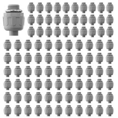 VEVOR 1/2 in 100 pcs Liquid Tight Connector Non-Metallic Conduit Fitting