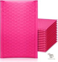 50 #000 4×8 Pink Poly Bubble Padded Envelopes Self-Sealing Mailers