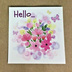 60x Thank You Floral Stickers, Butterfly Pink Flowers Envelope Seals