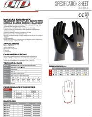 12- 34-844 MaxiFlex Nitrile Grip Foam Dotted Palm Coated PROTECTIVE WORK GLOVES