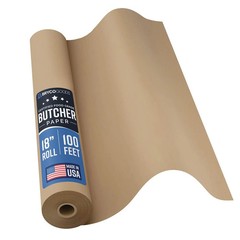 Brown Kraft Butcher Paper Roll – 18 Inch x 100 Feet – USA Made – Food-Grade Pape