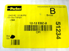 Parker CPI 12-12 EBZ-B Brass Union Pipe Elbow 3/4″ Tube 1-1/16″ Hex (HR)