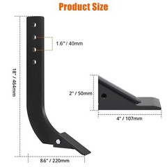 18” Box Blade Shank Scarifier Shanks Teeth 4 Holes Box Scraper Shank 1/5/6pcs