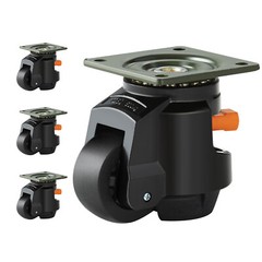 VEVOR Leveling Casters Adjustable Nylon Plate Mounted Caster 2200 lbs Set of 4