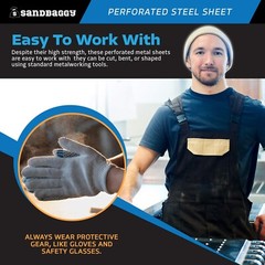 Sandbaggy Perforated Steel Sheet 24″ x 24″ – Perforated Metal Sheet – 20 Gauge