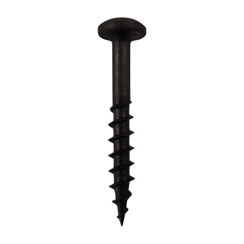 100 Pack #8 x 1-1/4″ Coarse Thread Pan Head Screws Black Phosphate Wood Mdf