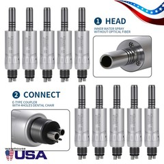 1-10* Dental Inner Channel E-type Air Motor Handpiece 4 Hole Low Speed E-type