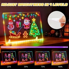 LED Acrylic Lighted Drawing Board Set for Kids Note Board for Adults Easter Gift