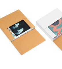 50 Pack Vinyl Record Mailers – Adjustable Depth Corrugated LP Shipping Boxes – W