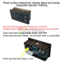DC0-300V 50/100/200/400A Digital Current Voltage Meter Hall Ammeter Voltmeter