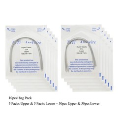 100pc Dental Orthodontic Arch Wires Niti Rectangular Round Natural 1622 012 016