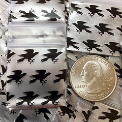 BaggiesSince1987 – 125125 Design Zip Bags Metallic Print CHOOSE DSN, READ DETAIL