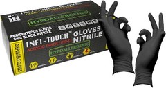 Black Nitrile Gloves, 9.5″ Length, Latex Free, Hypoallergenic 100/1000 PCS