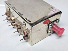 NEW Texscan PA-599 DC- 500 MHz, 28 V, 0 to 60 dB, SMA (F-F) Switched Attenuator