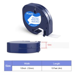 10PK Dymo LetraTag Refills White Plastic 91331 for LetraTag Label Maker LT-100H