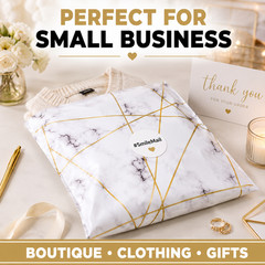 Marble Poly Mailers 10×13 Designer Shipping Bags Self Seal Boutique