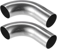 2 Pcs Bend Elbow Pipe Tube, 1.5″ OD 4.72″ 2.95″ Leg 90 Degree DIY Exhaust Pipe I
