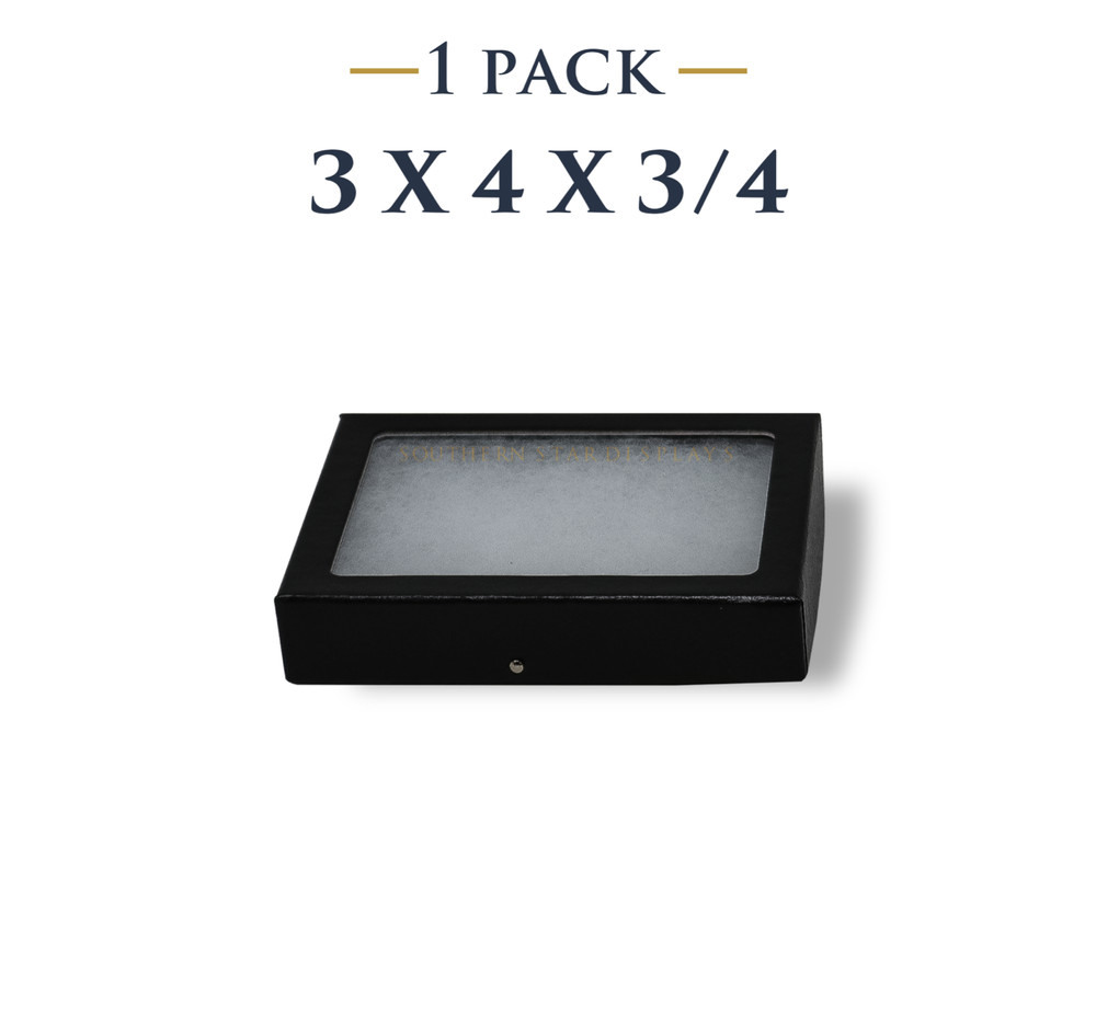 3 x 4 x 3/4 Riker Display Case Box for Collectibles Jewelry Arrowheads & More