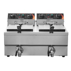 VEVOR Commercial Electric Deep Fryer Countertop Fryer 3000W Dual Tank 2x11Qt/11L